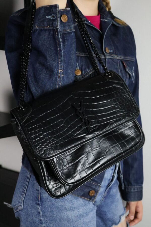 YSL Saint Laurent Niki Black - Slika 4