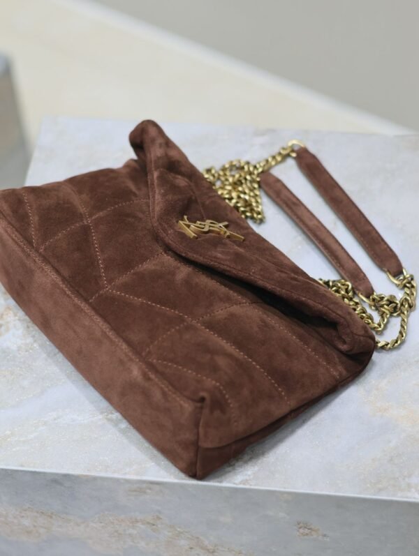 YSL Saint Laurent Lou Matelasse medium suede brown coffee - Slika 3