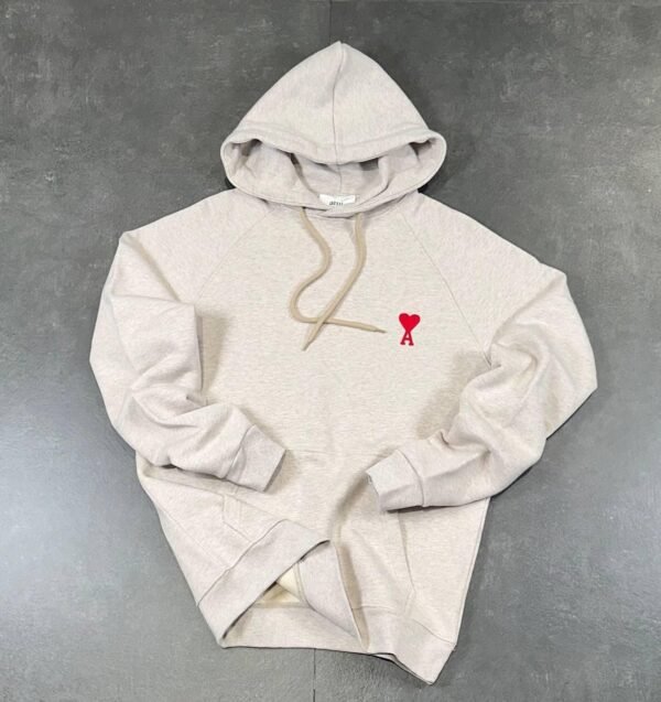 Hoodie Ami Paris - bež