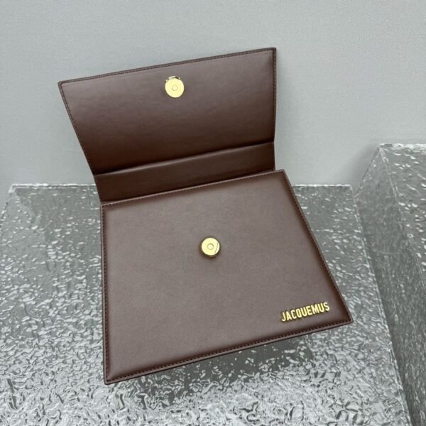 JACQUEMUS Le Chiquito Noeud Leather top handle bag smeđa