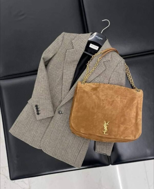 YSL Jamie 4.3 smeđa brušena koža - Slika 13