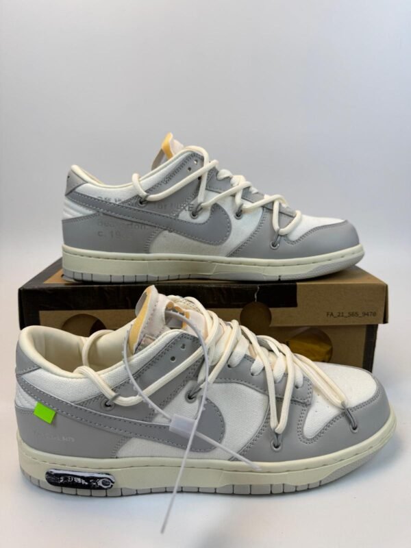 Nike Dunk OFF White Low "Grey-White" - Slika 6