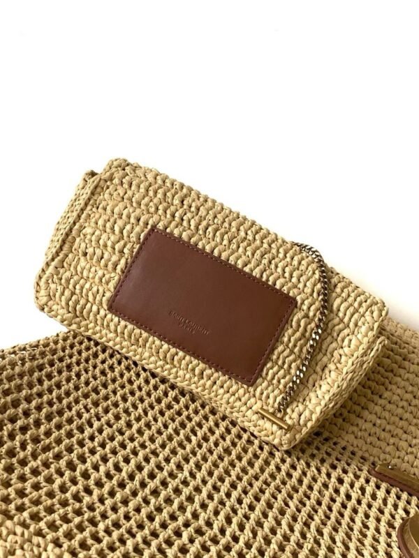 YSL Saint Laurent Natural Raffia Iace Shopping Tote - Slika 3