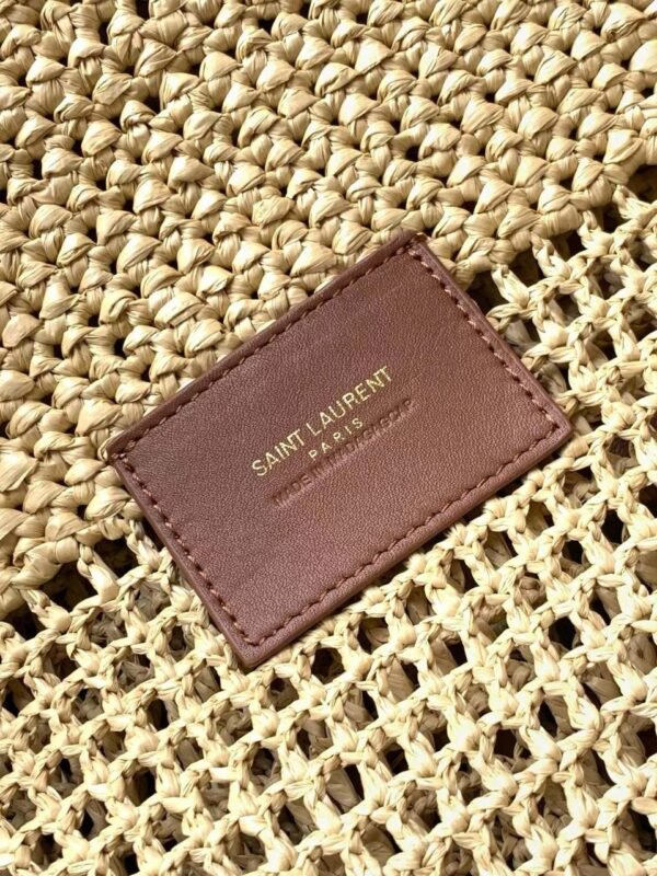YSL Saint Laurent Natural Raffia Iace Shopping Tote - Slika 4