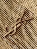 YSL Saint Laurent Natural Raffia Iace Shopping Tote