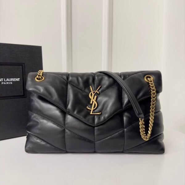 YSL Saint Laurent LouLou Puffer Black small - Image 3