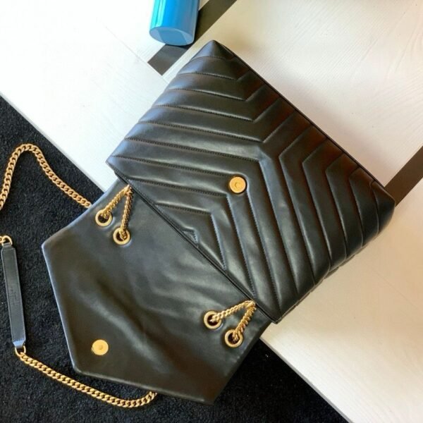 YSL Saint Laurent LouLou Puffer Black large