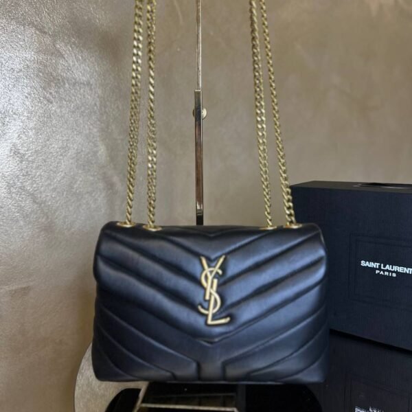 YSL Saint Laurent LouLou Puffer Black large
