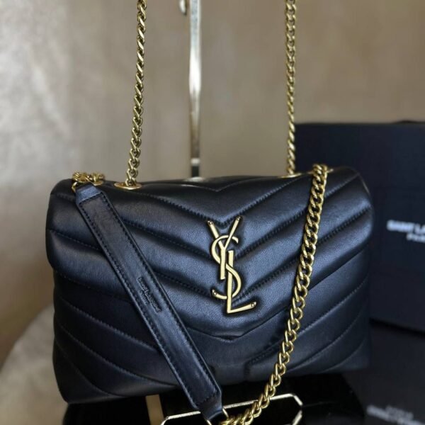 YSL Saint Laurent LouLou Puffer Black large