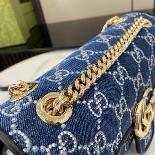 Gucci Marmont shoulder bag BLUE DENIM, SMALL - Slika 2