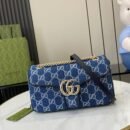 Gucci Marmont shoulder bag BLUE DENIM, SMALL