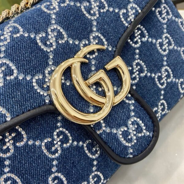 Gucci Marmont shoulder bag BLUE DENIM, SMALL - Slika 6