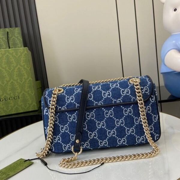 Gucci Marmont shoulder bag BLUE DENIM, SMALL - Slika 7