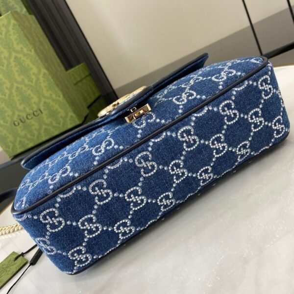 Gucci Marmont shoulder bag BLUE DENIM, SMALL - Slika 10