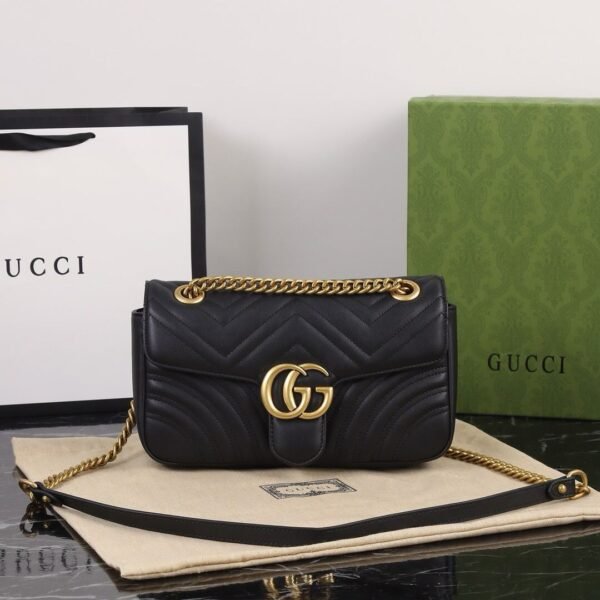 Gucci Marmont shoulder bag CRNA, SMALL - Slika 3