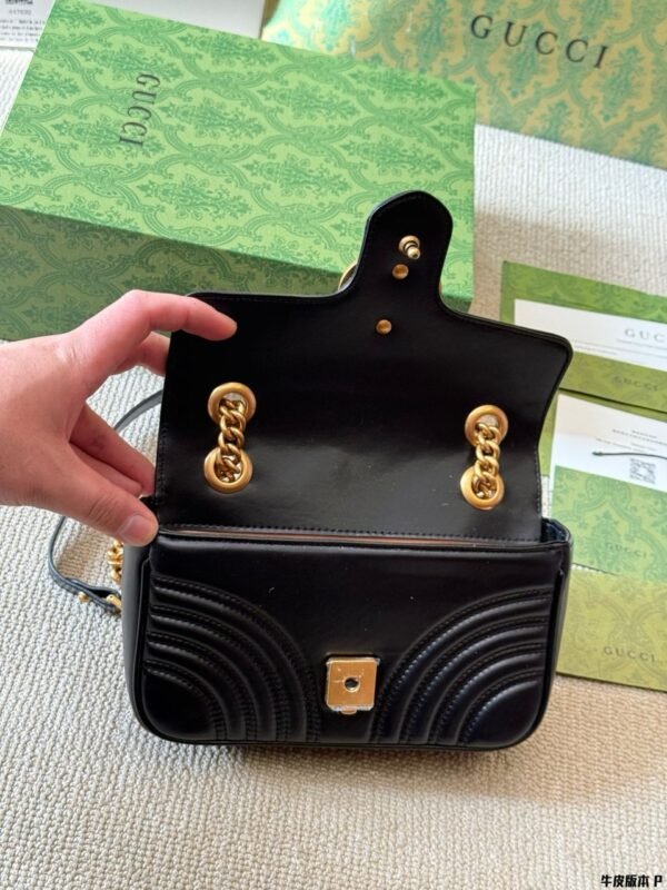 Gucci Marmont shoulder bag CRNA, SMALL - Slika 9