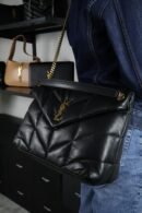 YSL Saint Laurent LouLou Puffer Black small