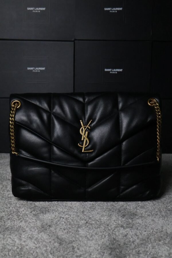 YSL Saint Laurent LouLou Puffer Black small - Slika 3