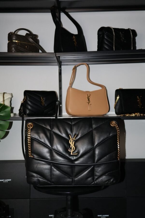 YSL Saint Laurent LouLou Puffer Black small - Slika 4