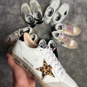 Golden Goose Ball Star White/Leopard star