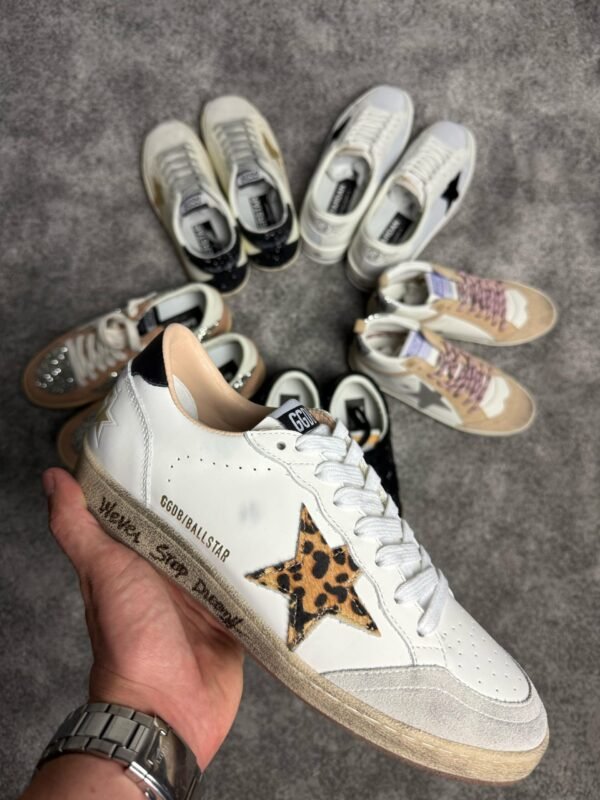 Golden Goose Ball Star White/Leopard star - Slika 13