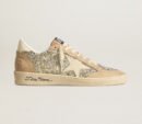 Golden Goose Ball Star Platinum Glitter/Cream leather