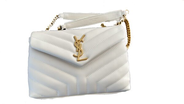 YSL Saint Laurent White / Gold