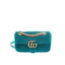 Gucci Marmont shoulder bag "Petrol Blue velvet", MINI