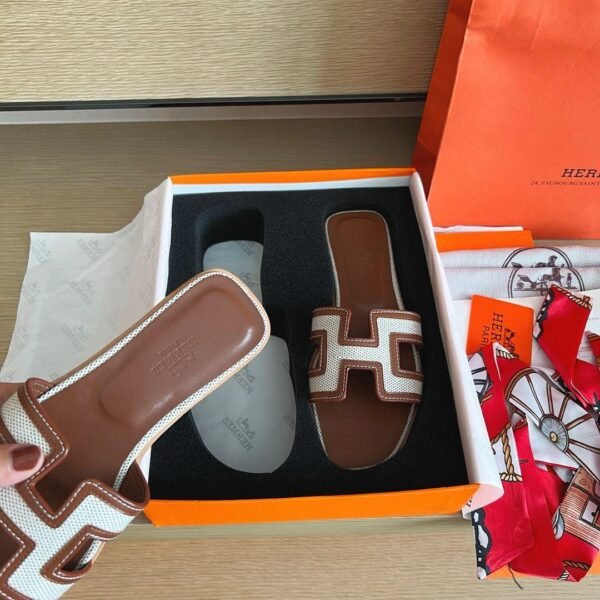 Hermes Oran Brown White - Slika 3
