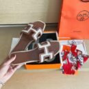 Hermes Oran Brown White