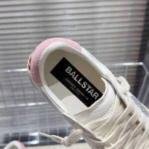 Golden Goose Ballstar pink suede Glitter Star