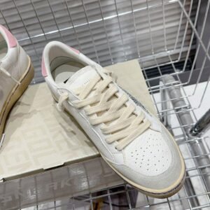 Golden Goose Ballstar pink suede Glitter Star