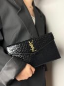 YSL Saint Laurent Uptown Croc crna