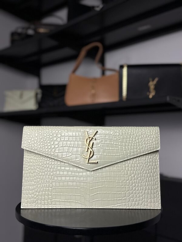 YSL Saint Laurent Uptown Croc bijela - Slika 3