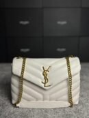 YSL Saint Laurent White / Gold