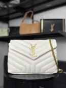 YSL Saint Laurent White / Gold