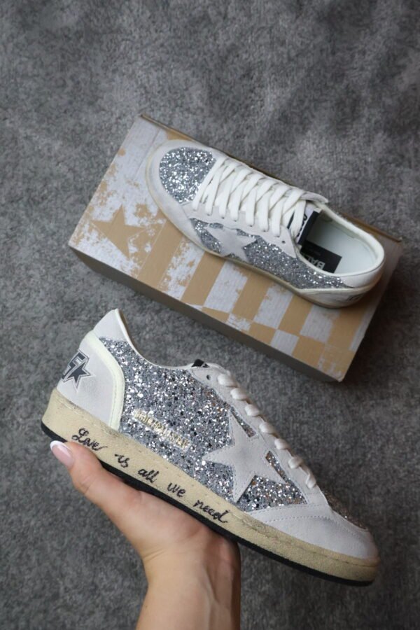 Golden Goose Ballstar glitter White star - Slika 3