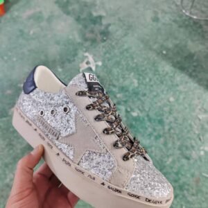 Golden Goose Hi Star Silver glitter