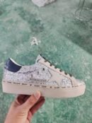 Golden Goose Hi Star Silver glitter