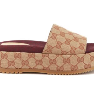 Gucci Sandale "Beige Brown" GG platform