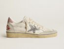 Golden Goose Ballstar pink suede Glitter Star