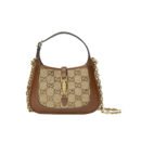 Torba Gucci Jackie 1961 crystals in Beige Brown GG / MINI