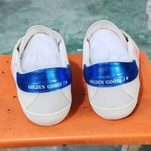 Golden Goose Hi Star Fuchsia star / Blue glitter