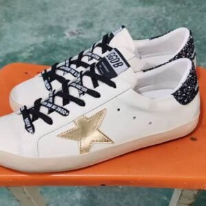 Golden Goose Gold Star / Black Glitter