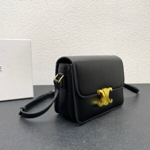 Torba Celine Paris  CLASSIQUE TRIOMPHE BAG IN shiny calfskin / BLACK