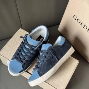 Golden Goose Super Star line Dark blue star / light blue