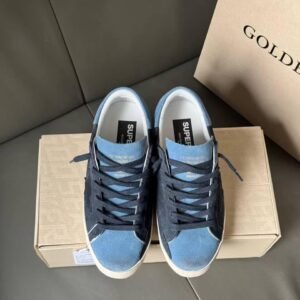 Golden Goose Super Star line Dark blue star / light blue