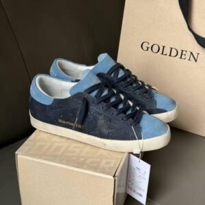 Golden Goose Super Star line Dark blue star / light blue