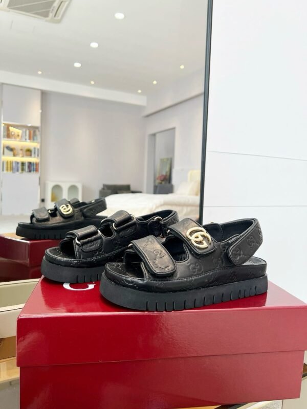 Gucci Sandale Marmont GG Black - Slika 8