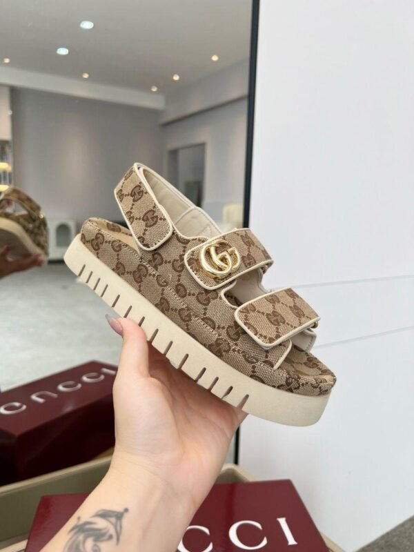 Gucci Sandale Marmont GG Beige - Slika 5